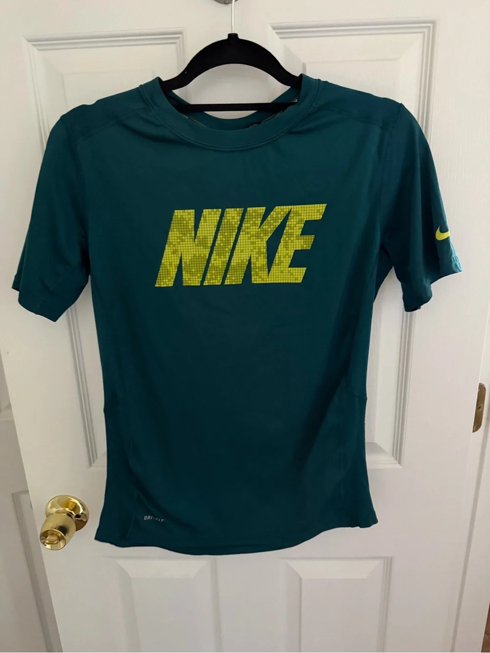 Boy's Nike Teal Blue Green Dri Fit Tee Shirt Size Extra Large